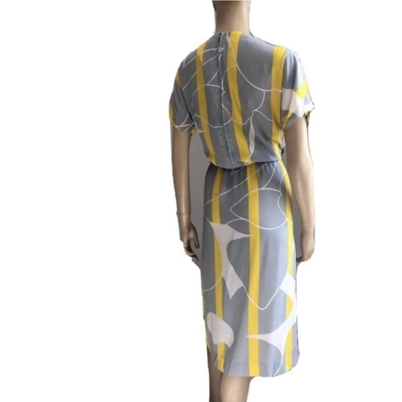 ROBERT JANAN design by EVA Gray&yellow midi dress - Picture 5 of 13